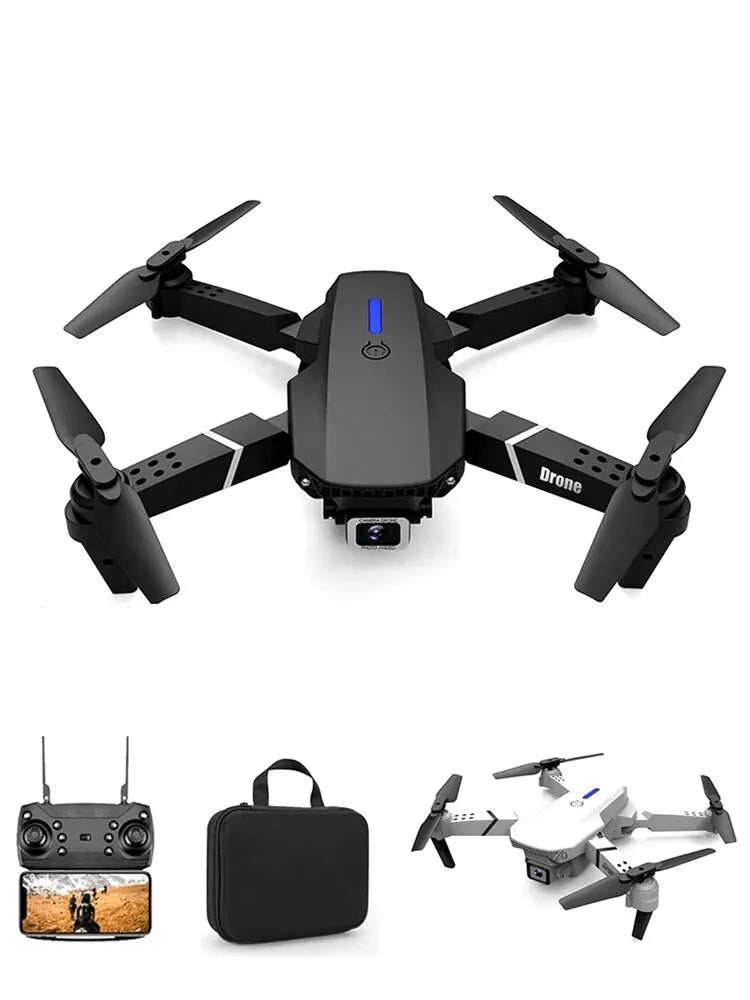 2024 E88Pro RC Drone 4K Professinal With 1080P Wide Angle HD Camera Foldable Helicopter WIFI FPV Height Hold Gift Toy