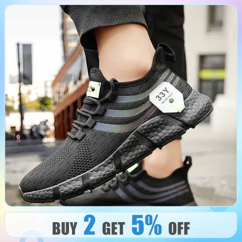 Men Shoes Breathable Classic Running Sneakers For Man Outdoor Light Comfortable Mesh Shoes Slip On Walking ShoesTenis