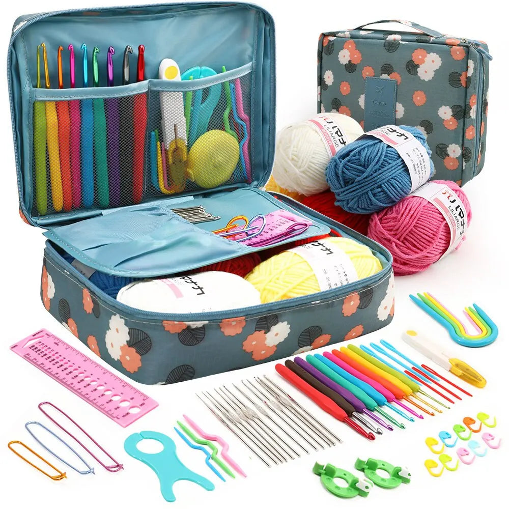 53 Novice Crochet Kits For Beginners and Multi-color Storage Kits For Portable Hand DIY Knitting Tools 1pc