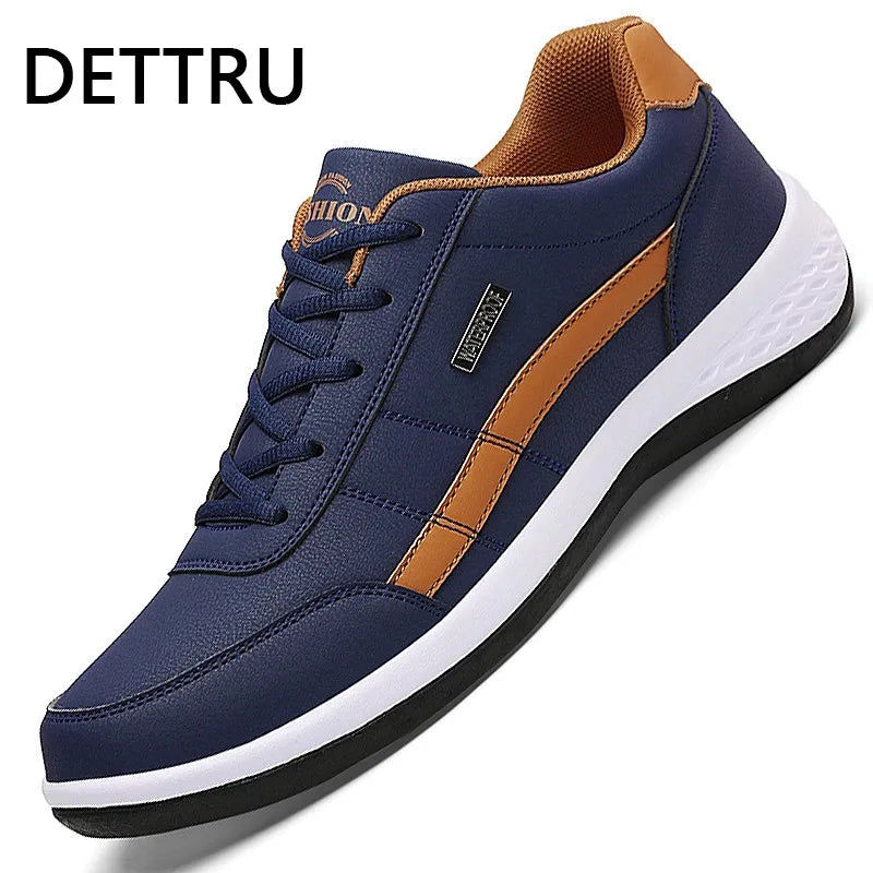 Leather Men's Shoes Luxury Brand England Trend Casual Shoes Men Sneakers Breathable Leisure Male Footwear