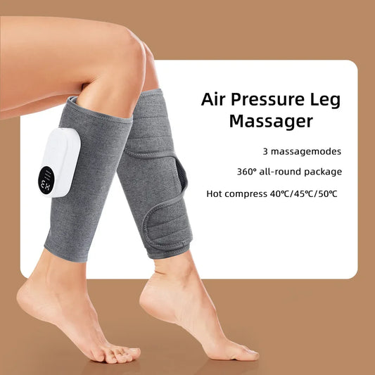 Leg Massager 360° Air Pressure Calf Massager Presotherapy Machine Household Massage Device Hot Compress Relax Leg Muscles