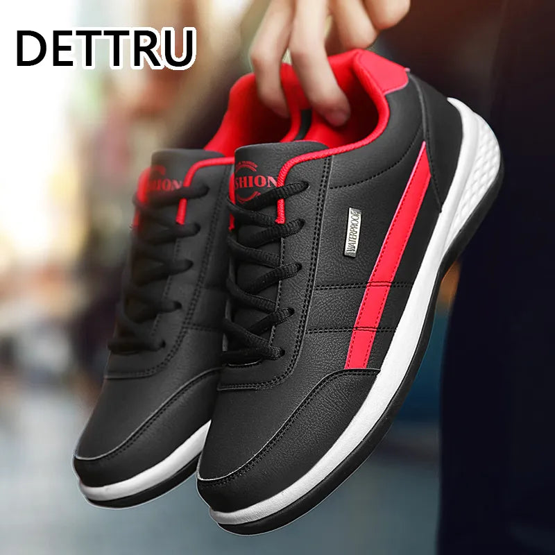 Leather Men's Shoes Luxury Brand England Trend Casual Shoes Men Sneakers Breathable Leisure Male Footwear