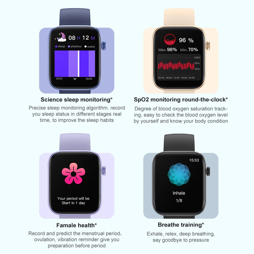 P71 Voice Calling Smartwatch: Health Monitoring, IP68 Waterproof, Smart Notifications, Voice Assistant, for Men & Women