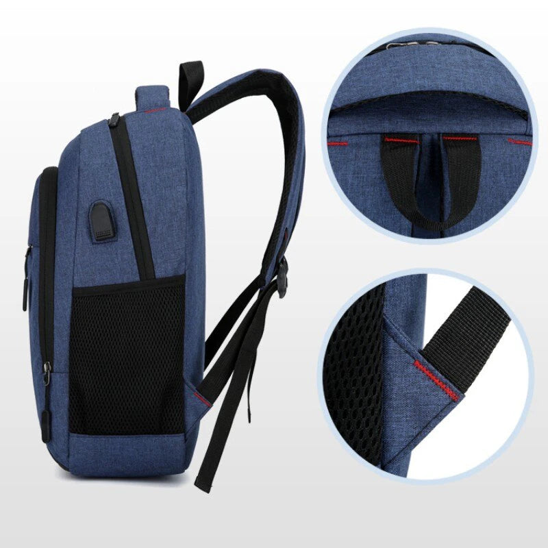 Stylish Large-Capacity Men's Backpack: Ideal for Fashionable Travel, Student Use, and Accommodating Computers