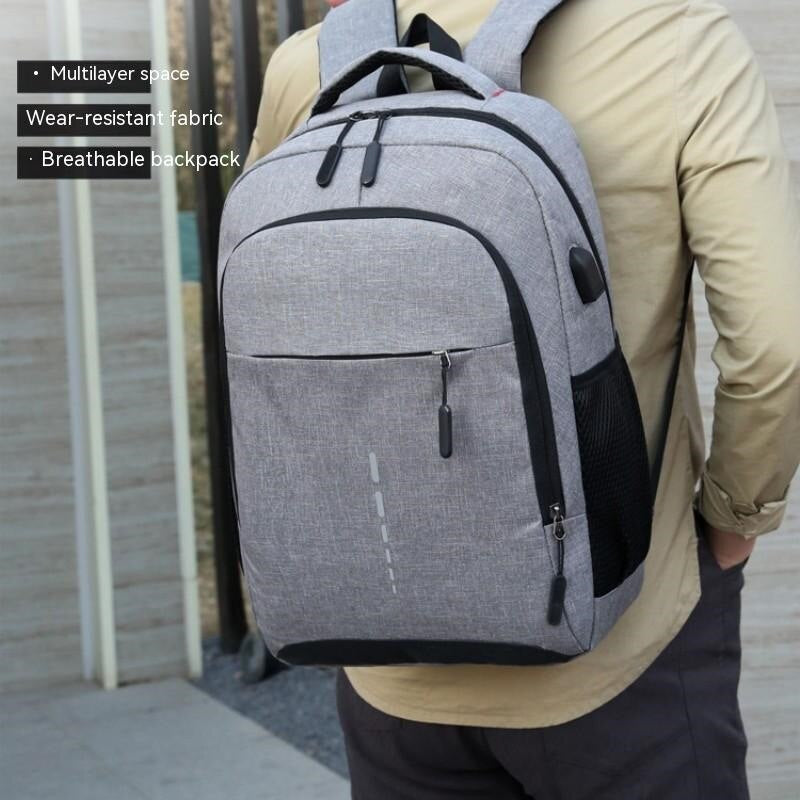 Stylish Large-Capacity Men's Backpack: Ideal for Fashionable Travel, Student Use, and Accommodating Computers