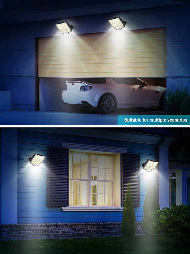 Outdoor Bliss: 106LED Solar Floodlight w/ Motion Sensor, Waterproof, Remote Control, 3 Modes - Patio Perfection!