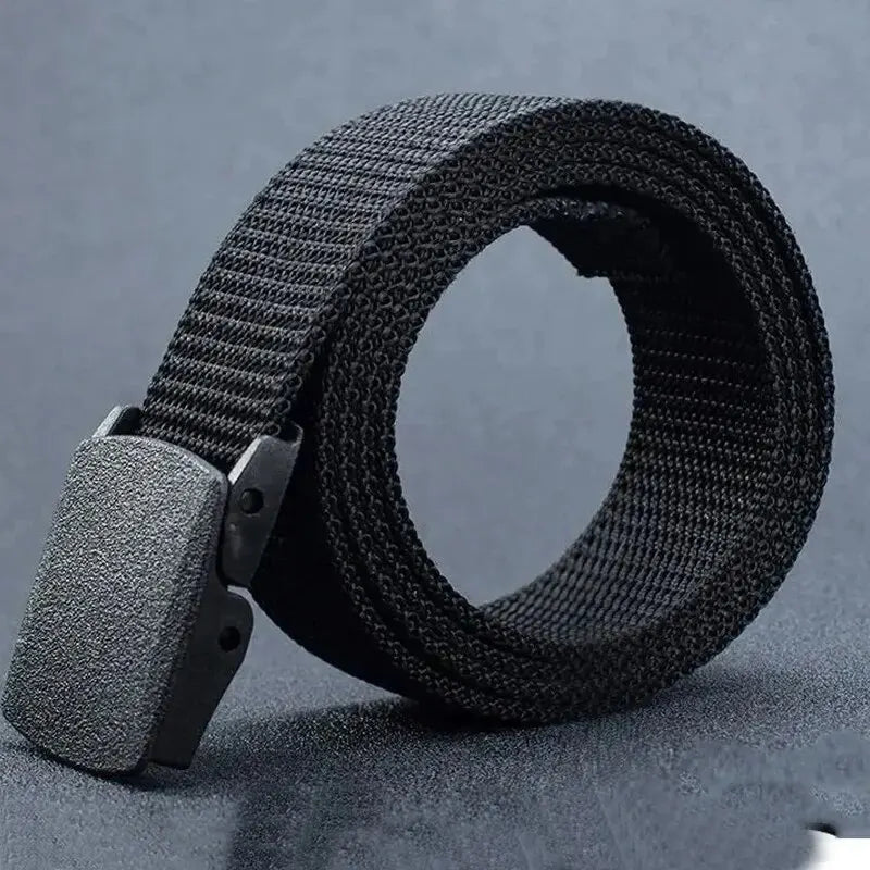 High-Quality Tactical Canvas Belt: Auto Buckle, Ideal for Outdoor Adventures, Hunting, and Multifunctional Military Use