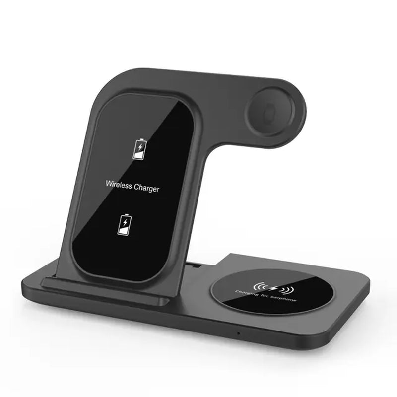 Streamline your charging: 3 in 1 Foldable Wireless Charger Stand for iPhone 15 to X Max, Iwatch, Airpods Pro