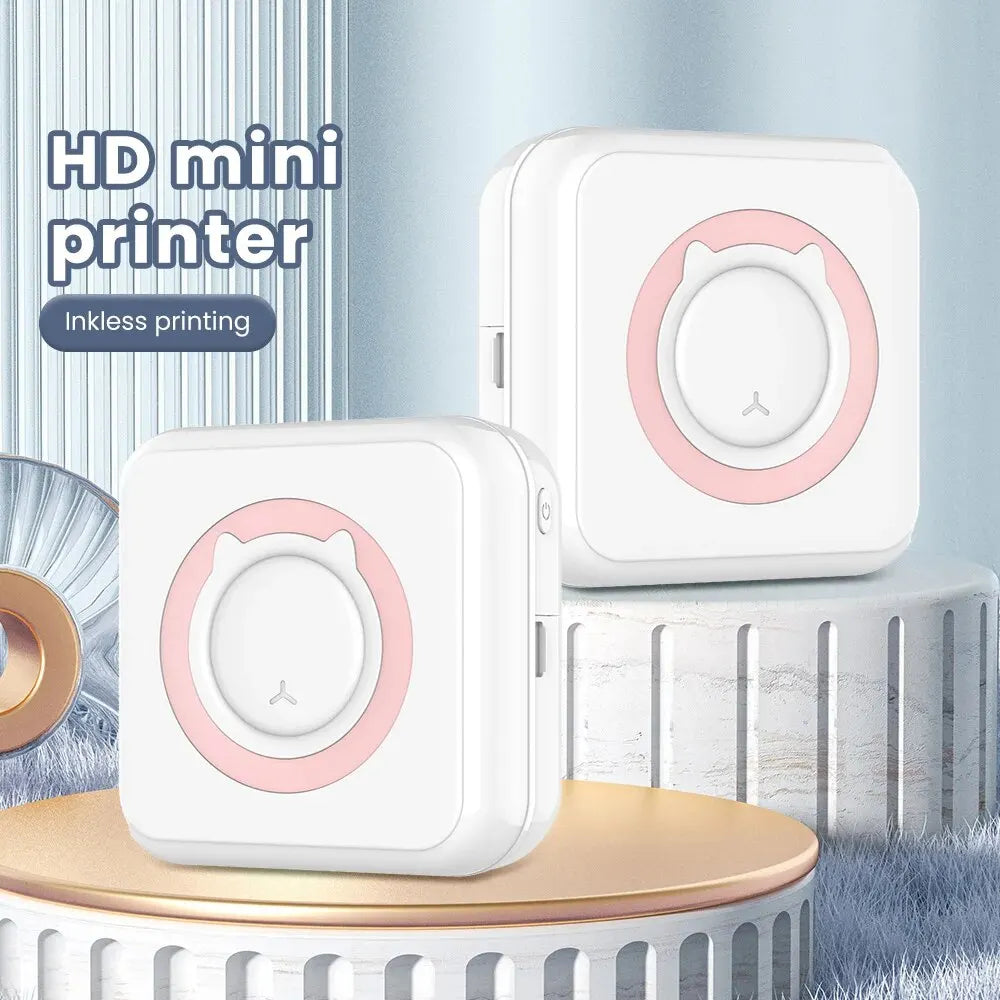 Print Anywhere: Mini Printer - Portable Thermal Stickers, Bluetooth Wireless, Android IOS Label Printer