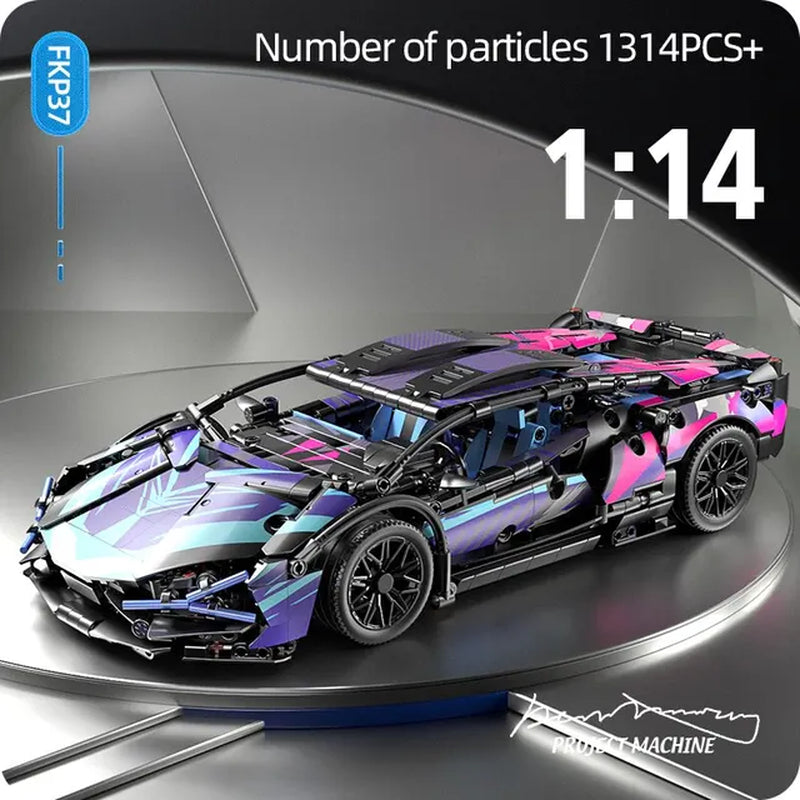 1280-Piece Technical Racing Sport Car Model Perfect City Mechanical Speed Supercar Puzzle for Kids and Adults!