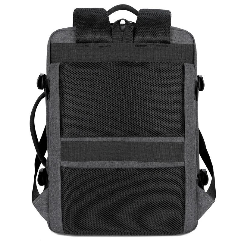 Expandable USB Business Backpack: Classic, Waterproof, Large Capacity for Men's School and Travel, Fashionable Laptop Bag