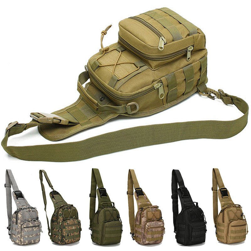 Military-Inspired Tactical Sling: Versatile Chest Bag for Outdoor Adventures, Ideal for Men and Women. Perfect for Hiking