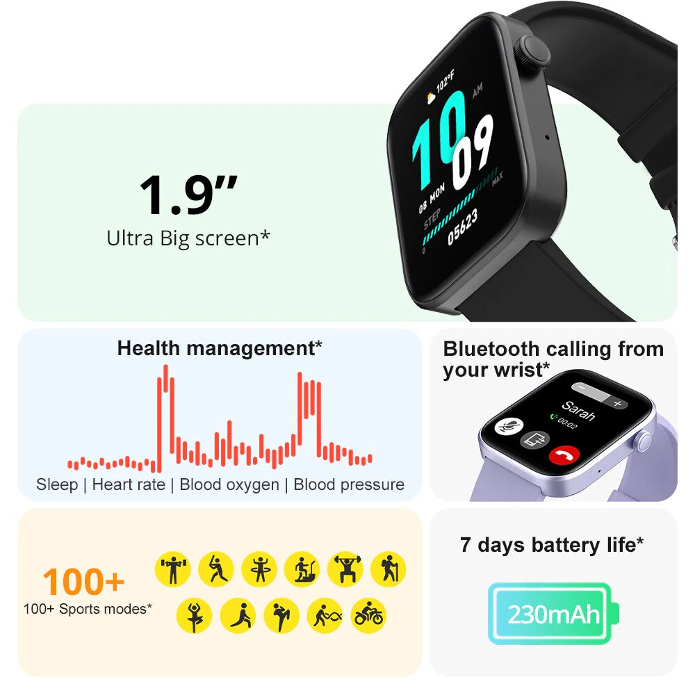 P71 Voice Calling Smartwatch: Health Monitoring, IP68 Waterproof, Smart Notifications, Voice Assistant, for Men & Women