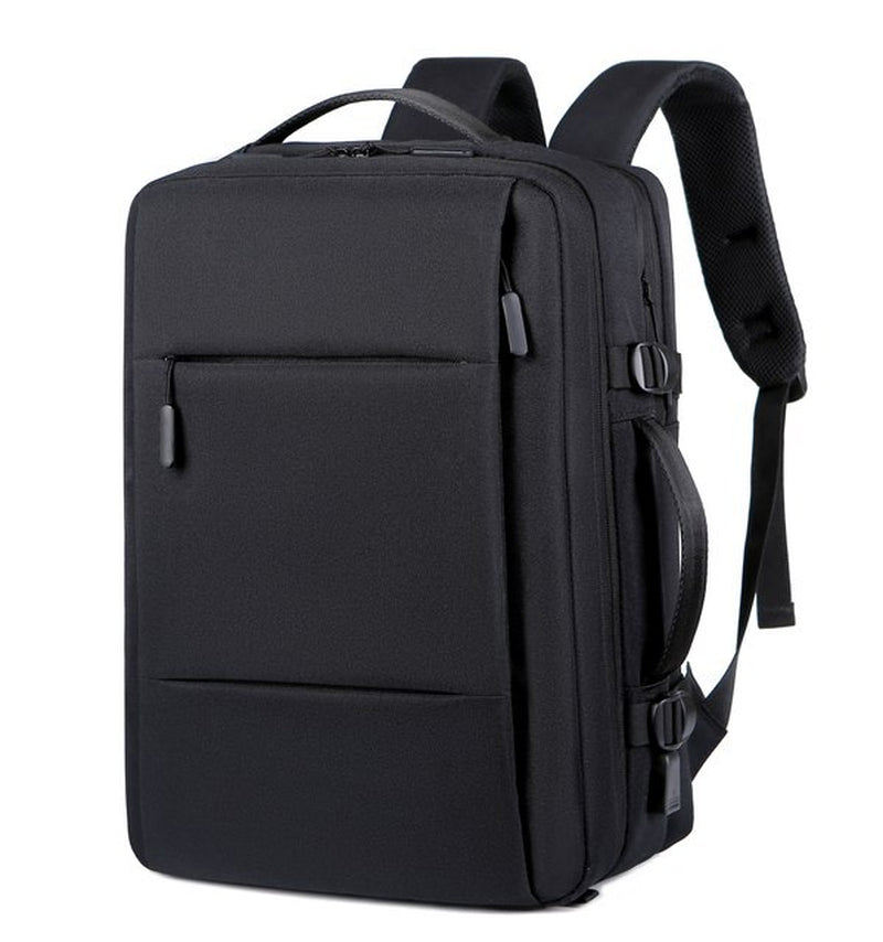 Expandable USB Business Backpack: Classic, Waterproof, Large Capacity for Men's School and Travel, Fashionable Laptop Bag