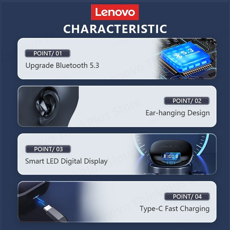 LP75 Bluetooth 5.3 Earphones: TWS Wireless, LED Display, Hifi Stereo, Noise Reduction, Gaming Earbuds