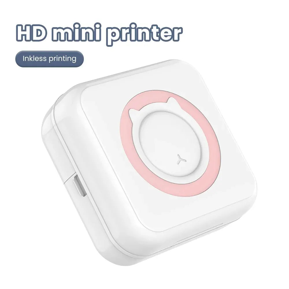 Print Anywhere: Mini Printer - Portable Thermal Stickers, Bluetooth Wireless, Android IOS Label Printer