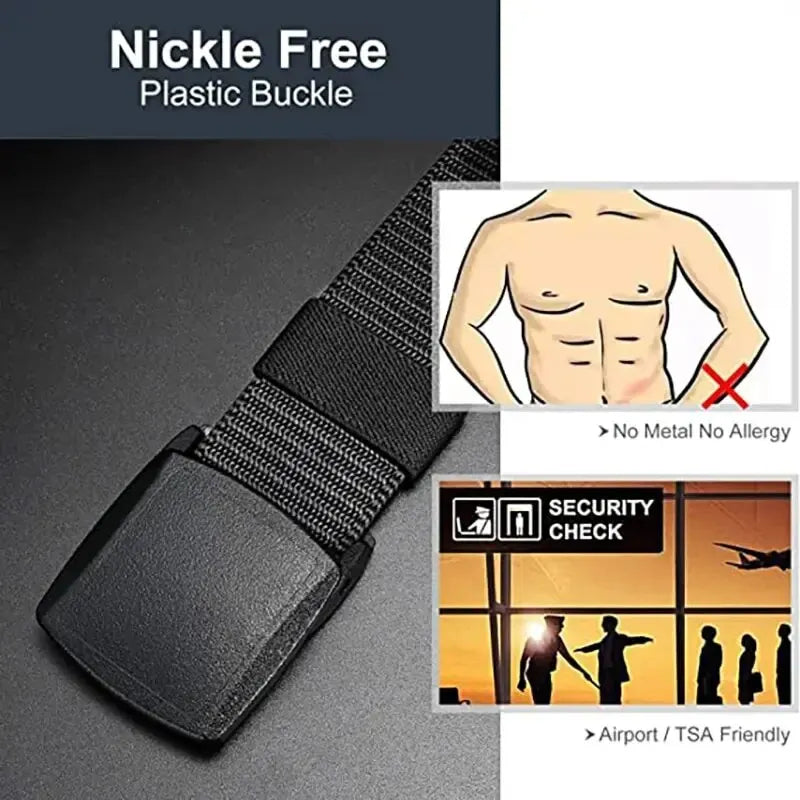 High-Quality Tactical Canvas Belt: Auto Buckle, Ideal for Outdoor Adventures, Hunting, and Multifunctional Military Use